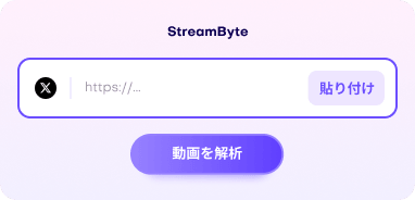 Twitter動画のURLを貼り付けて解析