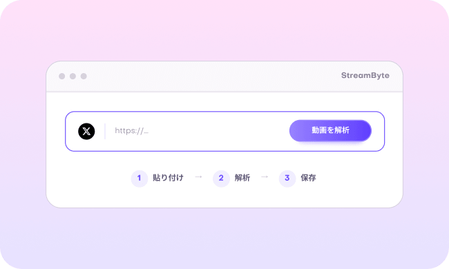 Twitter動画のURLを貼り付けて保存する手順